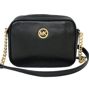 Michael Kors Fulton crossbody in black 9" wide